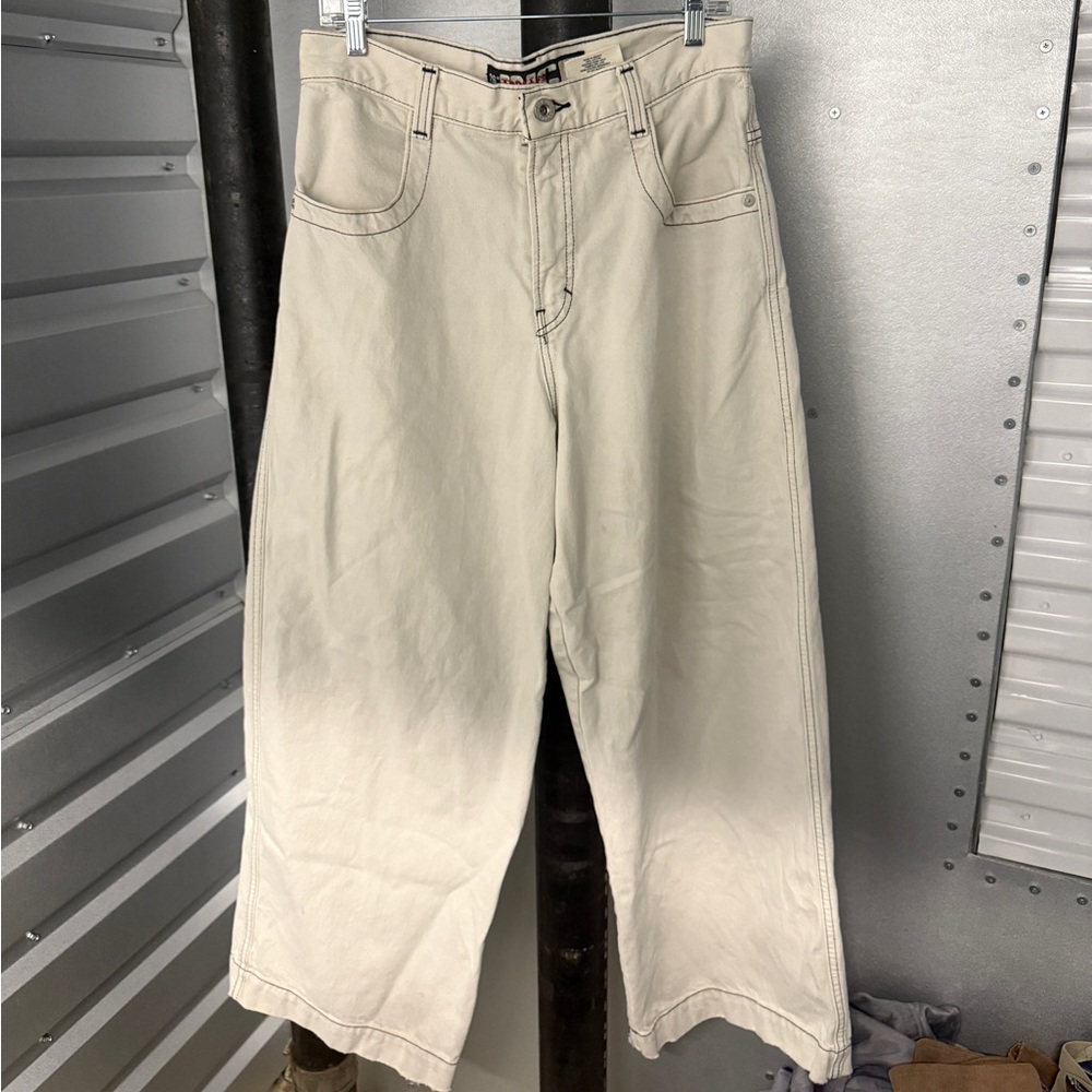 JNCO cream Wide-Leg Jeans